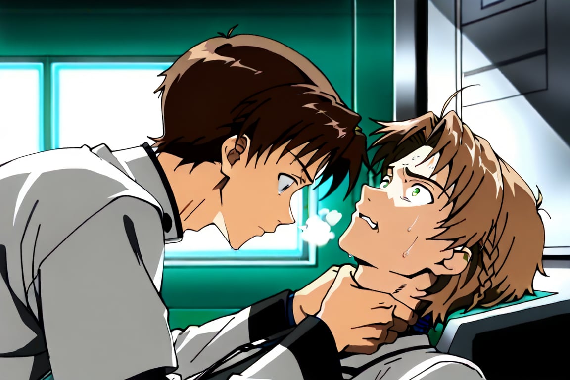 Side view,  2boys,  Shinji and Rudeus by AdamsappleHoujie喉结 on Tensor.Art