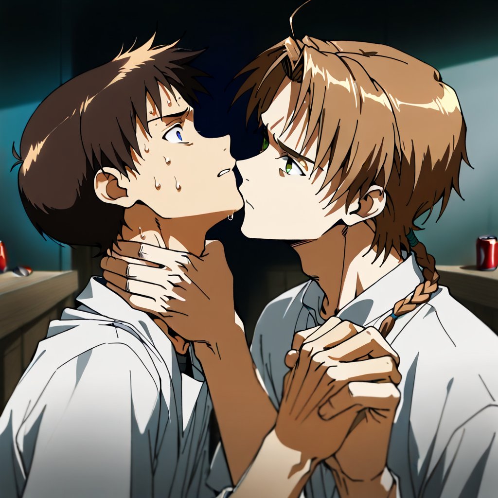Side view,  2boys,  Shinji and Rudeus by AdamsappleHoujie喉结 on Tensor.Art