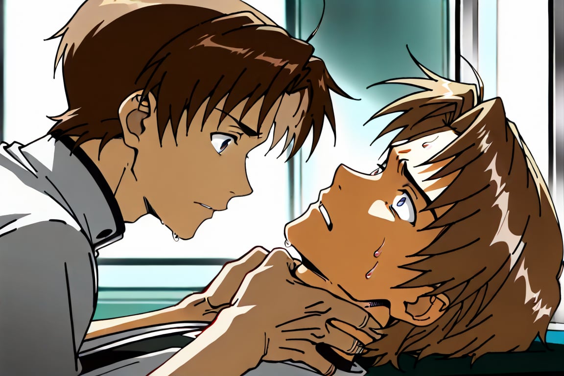 Side view,  2boys,  Shinji and Rudeus by AdamsappleHoujie喉结 on Tensor.Art