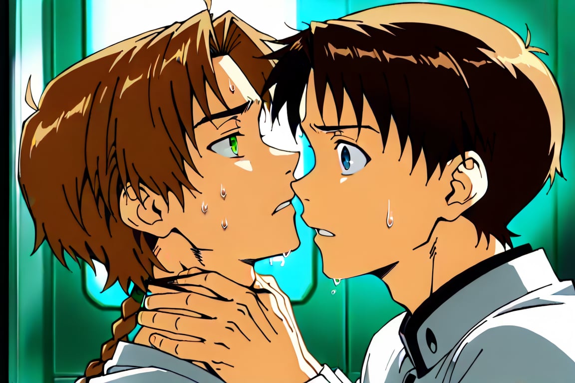 Side view,  2boys,  Shinji and Rudeus by AdamsappleHoujie喉结 on Tensor.Art