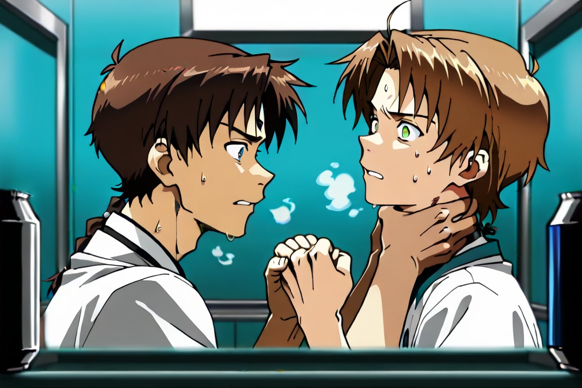 Side view,  2boys,  Shinji and Rudeus by AdamsappleHoujie喉结 on Tensor.Art