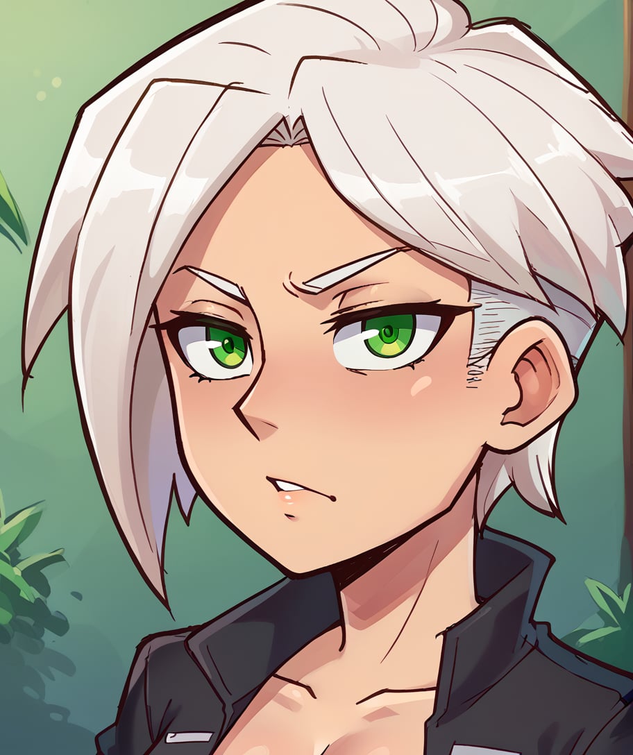 C+,  white hair,  bronw skin by user_798750972573863679 on Tensor.Art