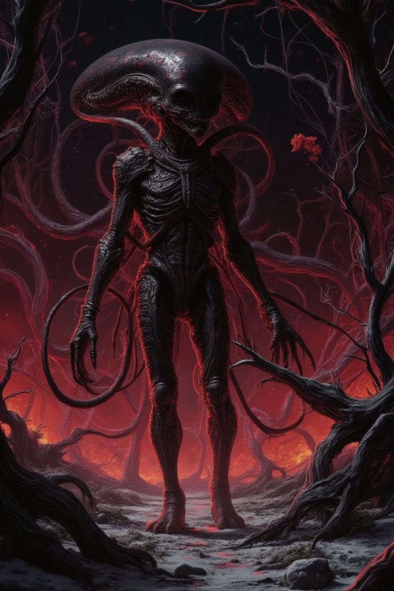 INTERSTELLAR NIGHT TERRORS OF BLACK RED ALIEN INVASIONS AND EXTRATERRESTRIAL ENCOUNTERS- 1970s HD professional scifi horro...