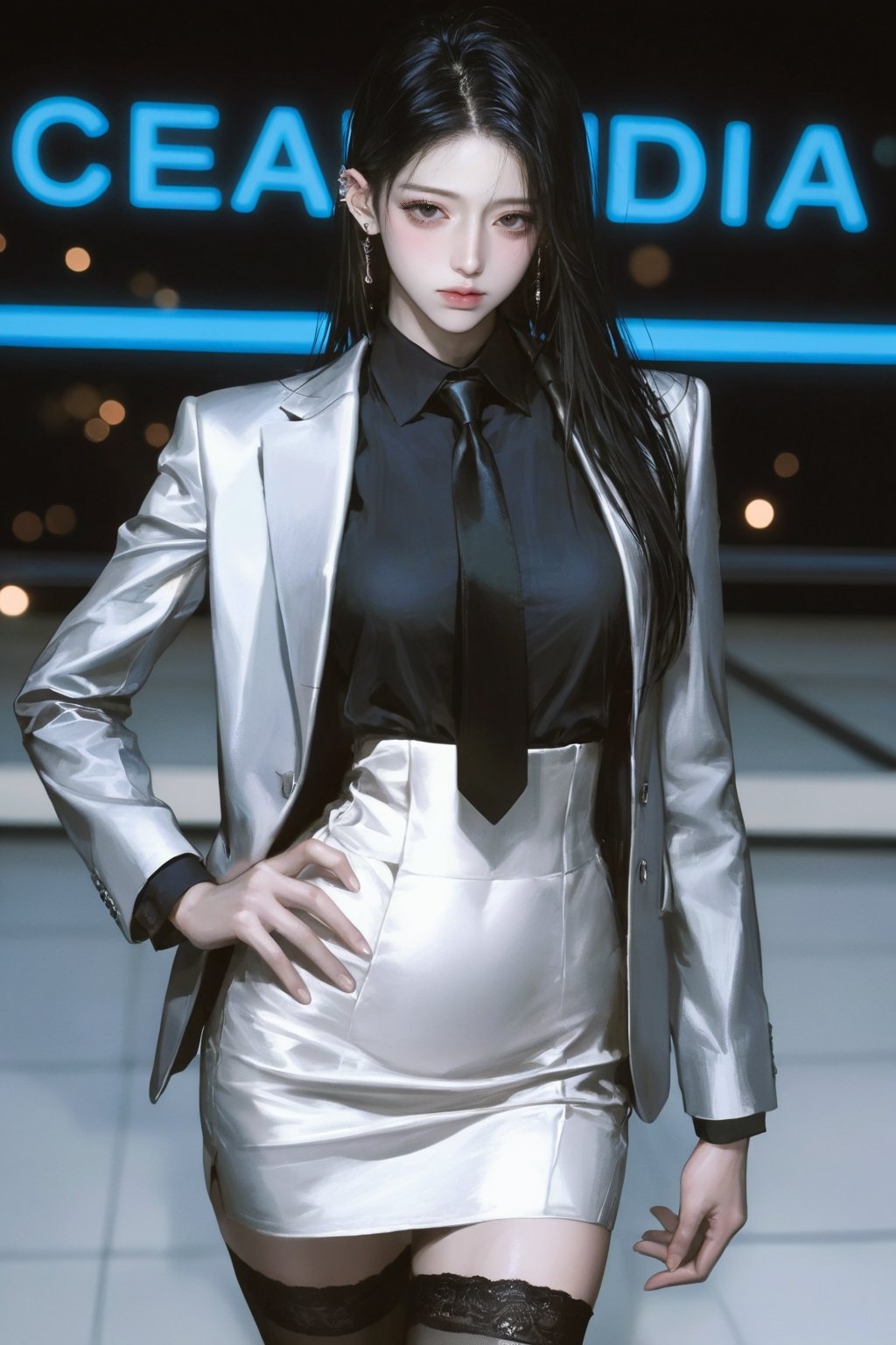 1. A beautiful young woman,  young east asian woman with a beautiful K-pop idol aesthetic,  gentle face by user_7993369220...