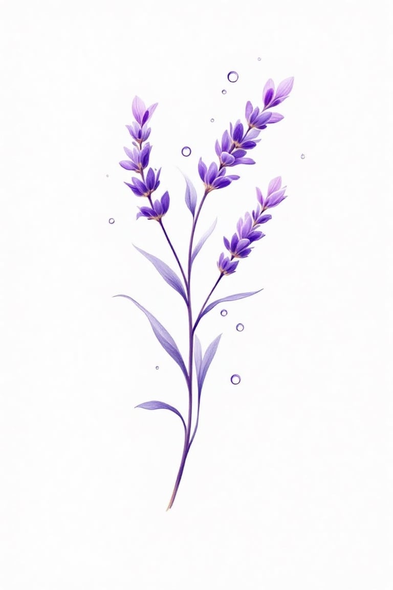 A white background on which the silhouette of the mother's heart stands out in contrast. It consists of: * a sprig of lave...