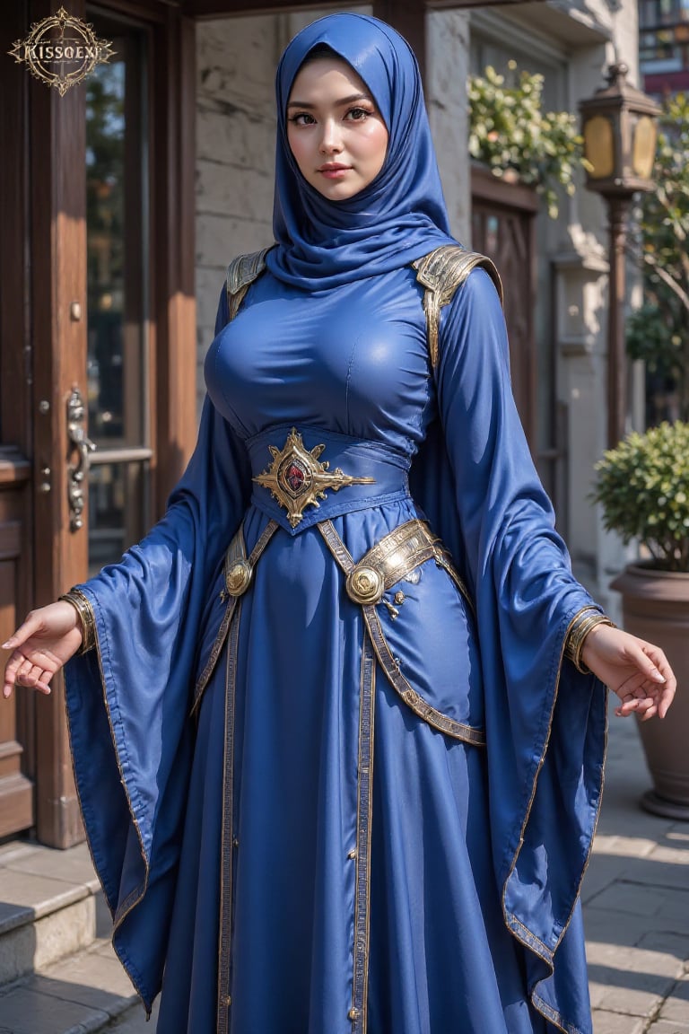 there is a woman in a blue dress posing for a picture,  extremely detailed artgerm,  artgerm on artstation pixiv by мαєℓѕт...