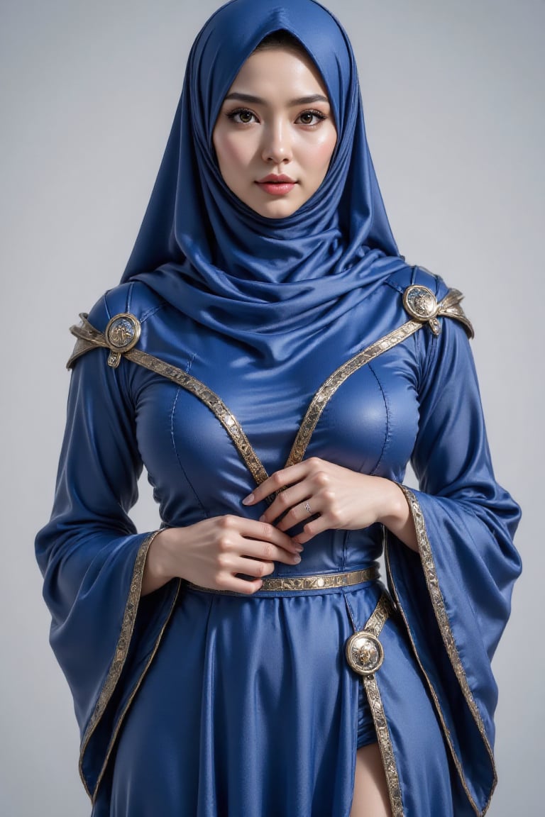 there is a woman in a blue dress posing for a picture,  extremely detailed artgerm,  artgerm on artstation pixiv by мαєℓѕт...