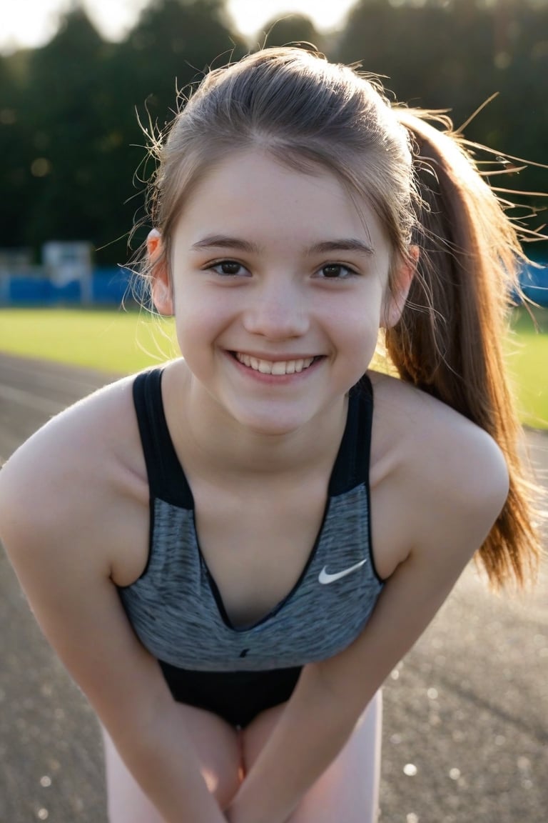 professional photo of a young adorable sporty girl showing off her nice young features,  13yo,  cute early teen by hk97 on...
