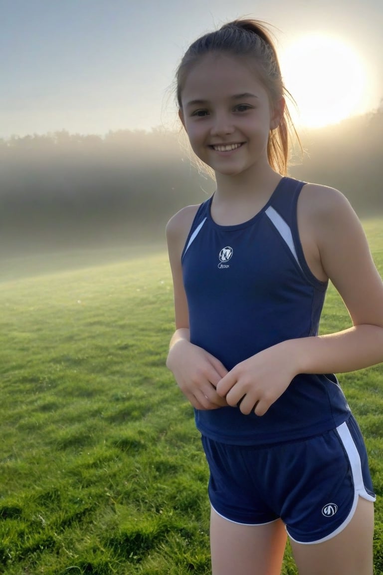 professional photo of a young adorable sporty girl showing off her young athletic style,  13yo,  cute early teen by hk97 o...