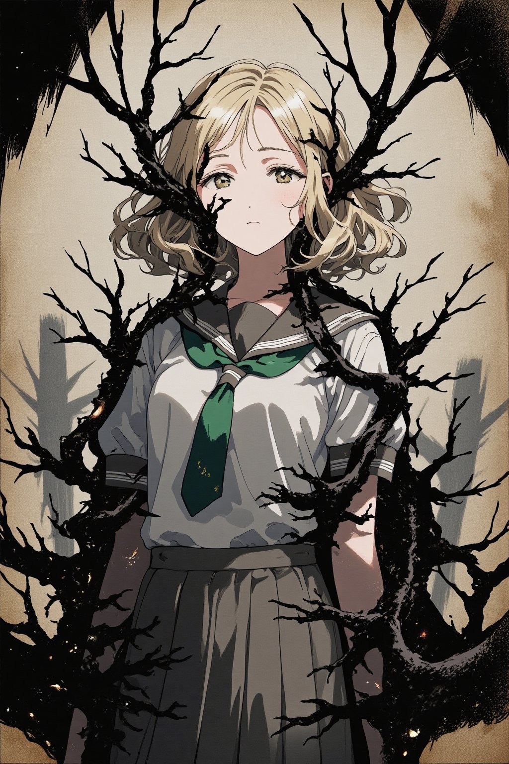 A surreal and haunting digital painting of ,  1girl,  ohara mari by user_805411947158834443 on Tensor.Art