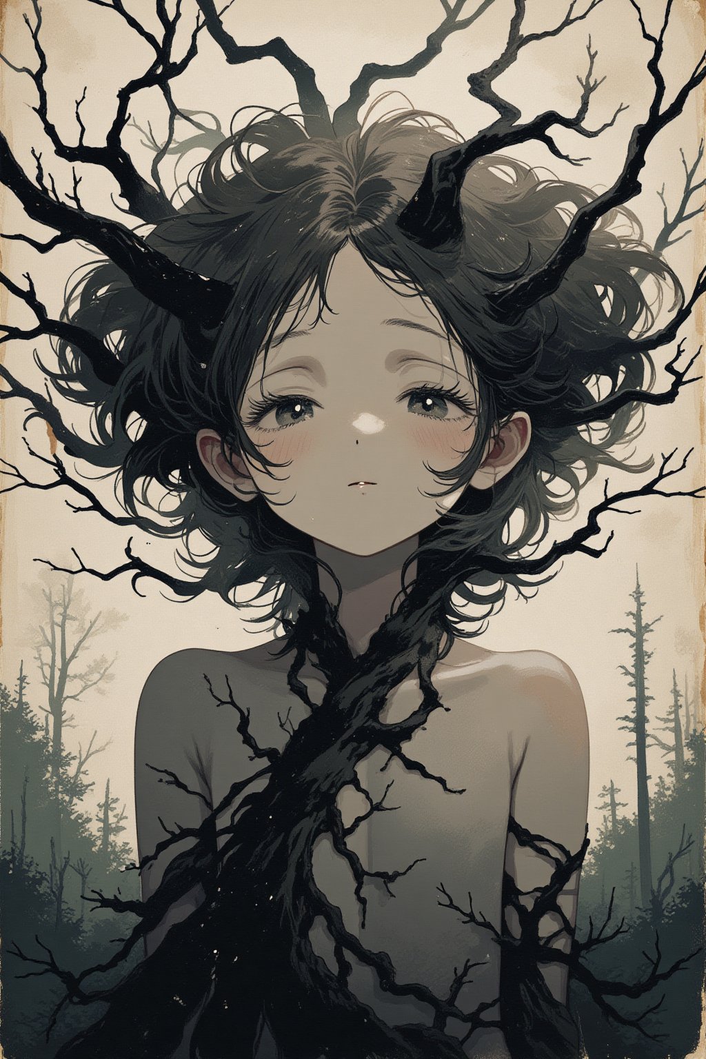 A surreal and haunting digital painting of ,  1girl,  child by user_805411947158834443 on Tensor.Art