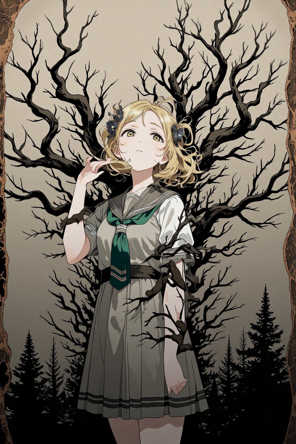A surreal and haunting digital painting of ,  1girl,  ohara mari by user_805411947158834443 on Tensor.Art