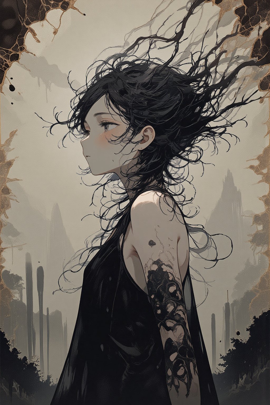A surreal and haunting digital painting of ,  1girl,  child by user_805411947158834443 on Tensor.Art