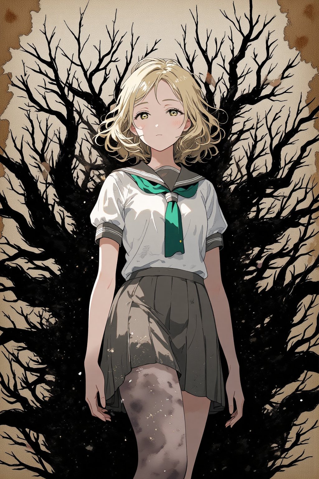 A surreal and haunting digital painting of ,  1girl,  ohara mari by user_805411947158834443 on Tensor.Art