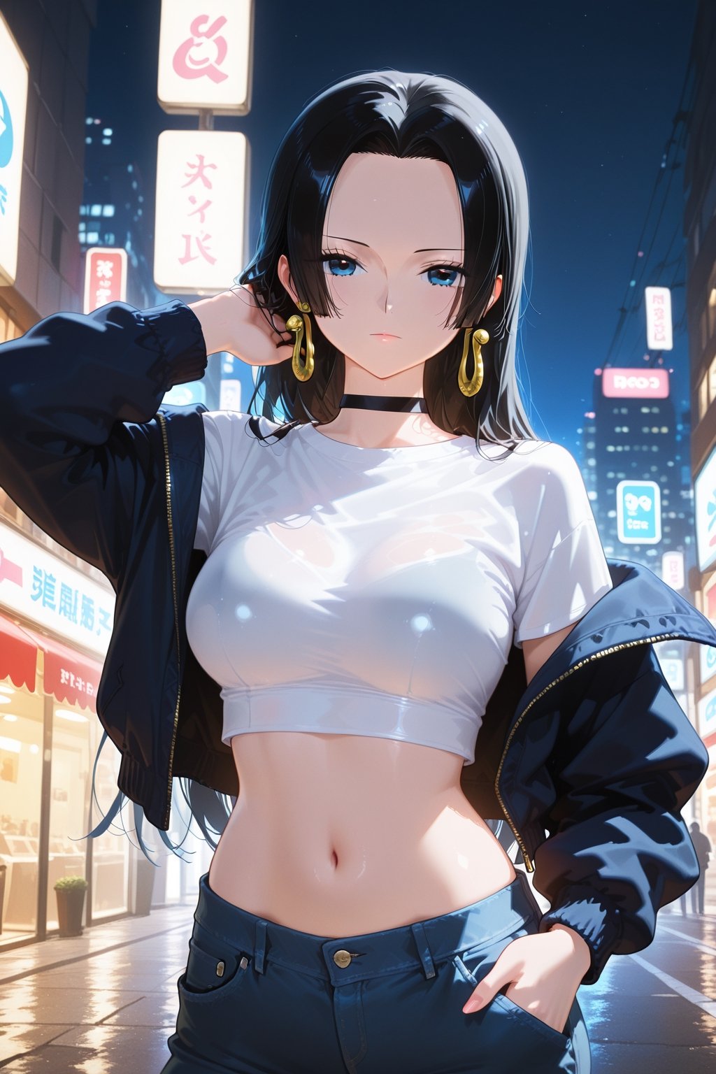 1girl,  alternate costume,  black choker by Aqua on Tensor.Art