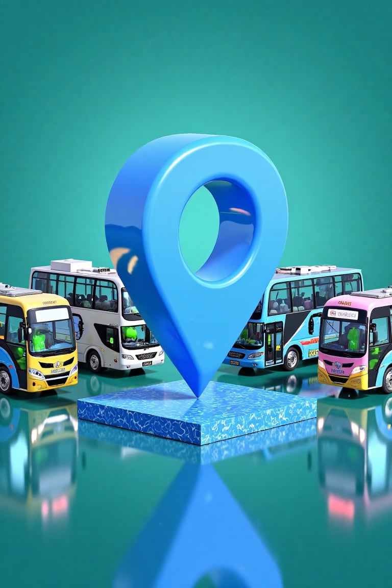A big 3d blue location pin br image created by user