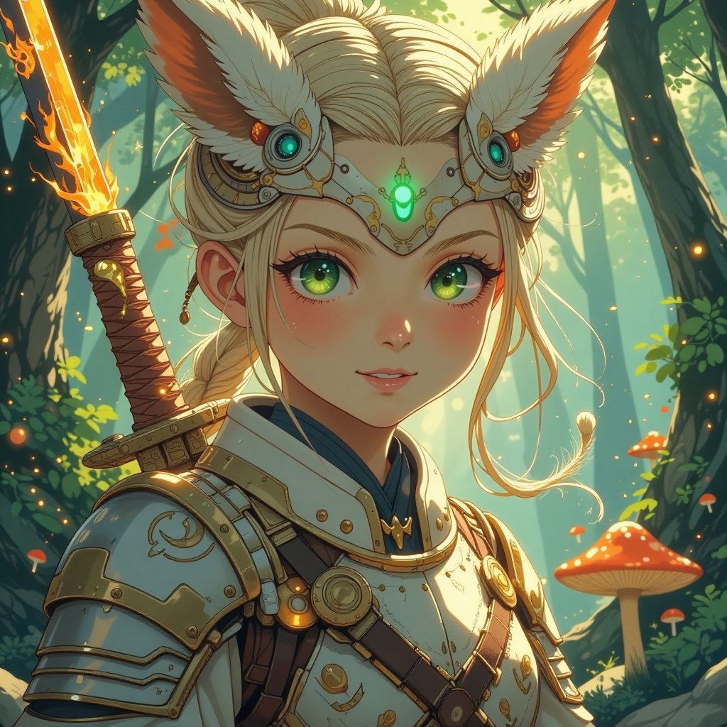 backlighting,  blonde and green eyes,  cornrow by user_812879538077001864 on Tensor.Art