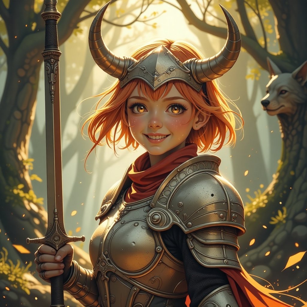 lens flare,  orange hair,  bob cut by user_812879538077001864 on Tensor.Art