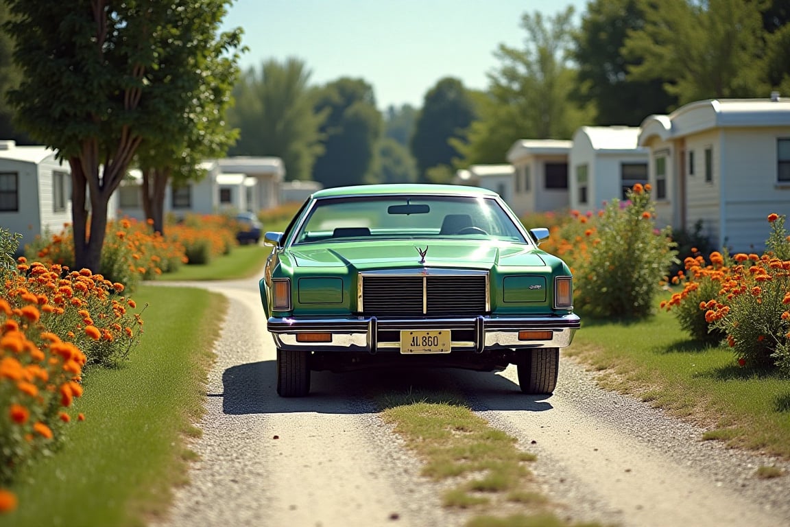Classic car,  1975 chrysler newport,  4 door sedan by Junkcar78 on Tensor.Art
