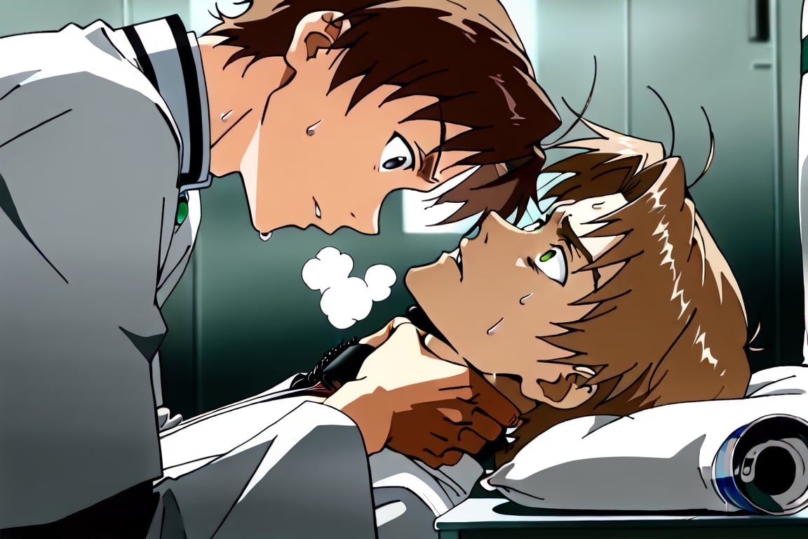 Side view,  2boys,  Shinji and Rudeus by Adamsapple_Houjie喉结 on Tensor.Art