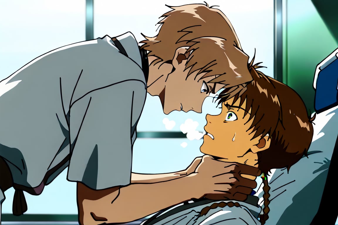Side view,  2boys,  Shinji and Rudeus by Adamsapple_Houjie喉结 on Tensor.Art