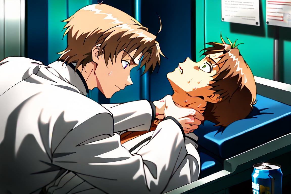 Side view,  2boys,  Shinji and Rudeus by Adamsapple_Houjie喉结 on Tensor.Art