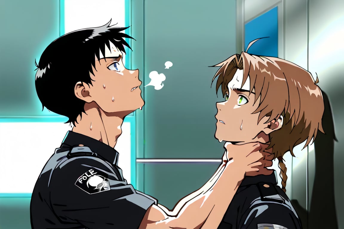 Side view,  2boys,  handsome by Adamsapple_Houjie喉结 on Tensor.Art