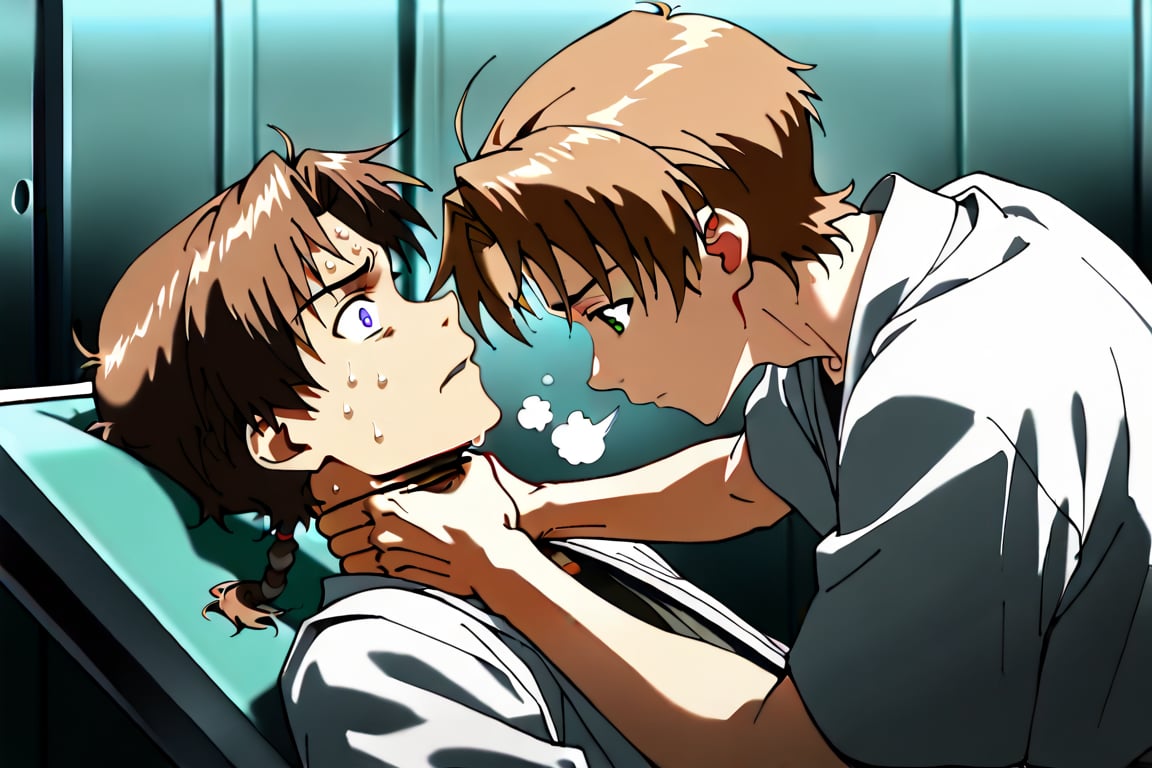 Side view,  2boys,  Shinji and Rudeus by Adamsapple_Houjie喉结 on Tensor.Art