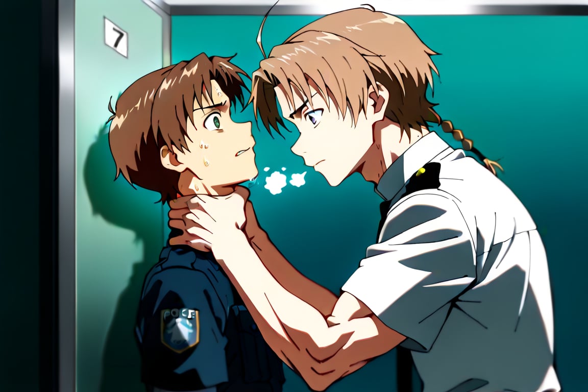 Side view,  2boys,  handsome by Adamsapple_Houjie喉结 on Tensor.Art