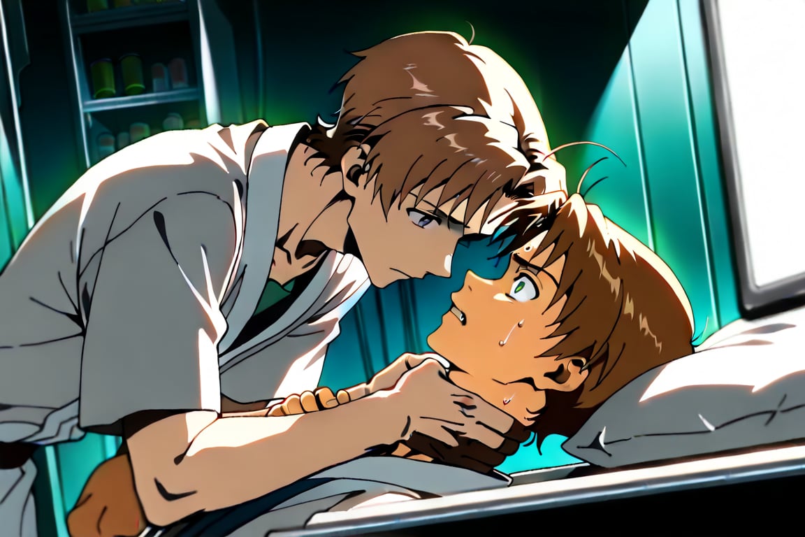 Side view,  2boys,  Shinji and Rudeus by Adamsapple_Houjie喉结 on Tensor.Art