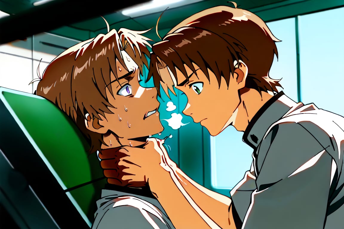 Side view,  2boys,  Shinji and Rudeus by Adamsapple_Houjie喉结 on Tensor.Art