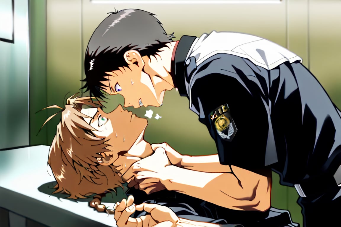 Side view,  2boys,  handsome by Adamsapple_Houjie喉结 on Tensor.Art