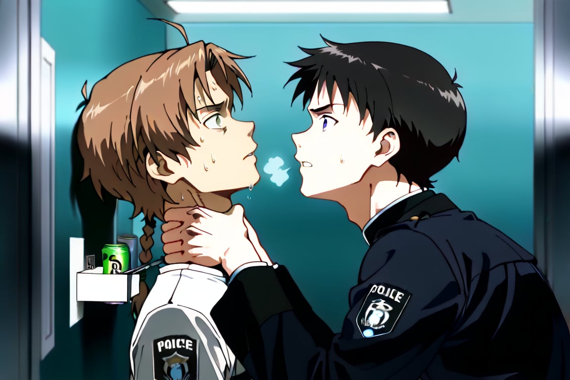 Side view,  2boys,  handsome by Adamsapple_Houjie喉结 on Tensor.Art