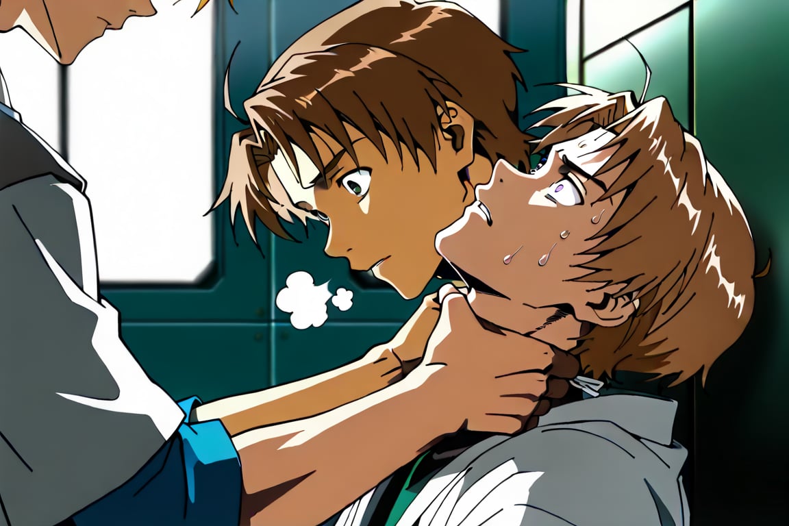 Side view,  2boys,  Shinji and Rudeus by Adamsapple_Houjie喉结 on Tensor.Art