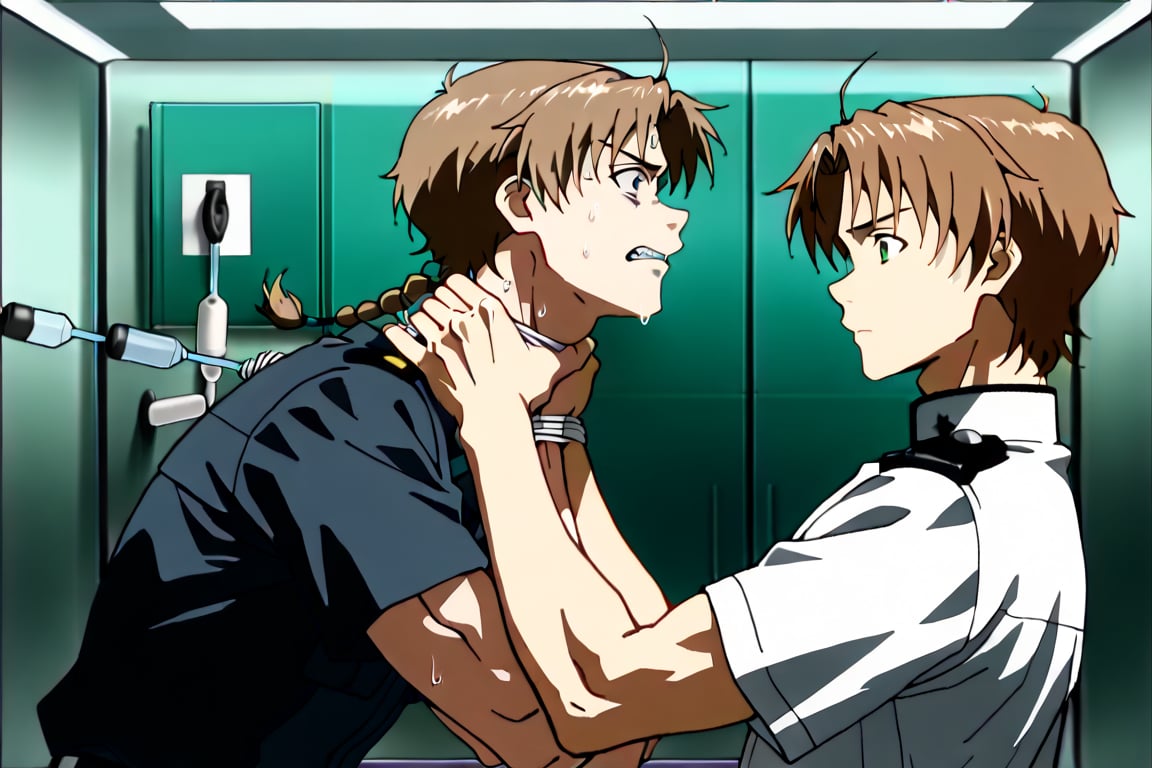 Side view,  2boys,  handsome by Adamsapple_Houjie喉结 on Tensor.Art
