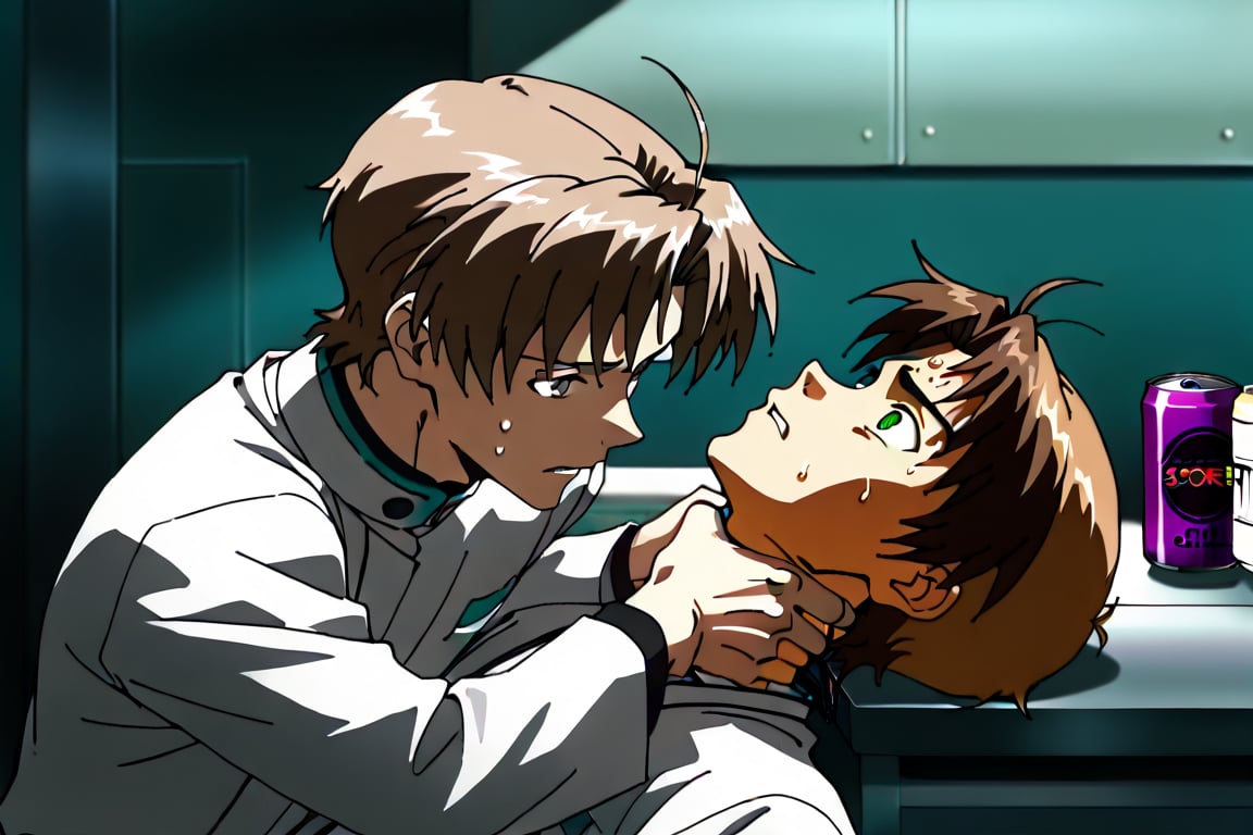 Side view,  2boys,  Shinji and Rudeus by Adamsapple_Houjie喉结 on Tensor.Art