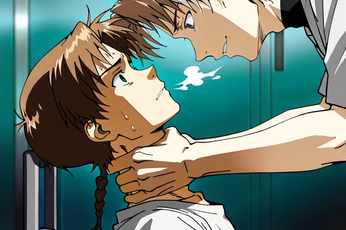 Side view,  2boys,  Shinji and Rudeus by Adamsapple_Houjie喉结 on Tensor.Art