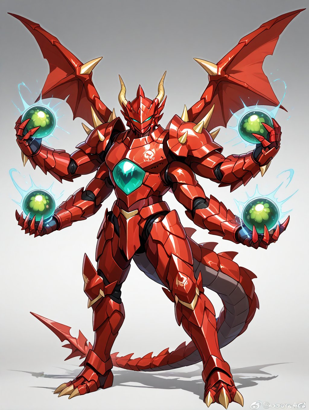 Dragon red big,  Two-meter dragon With four arms ,  Boosted gear by user_824569902185799081 on Tensor.Art