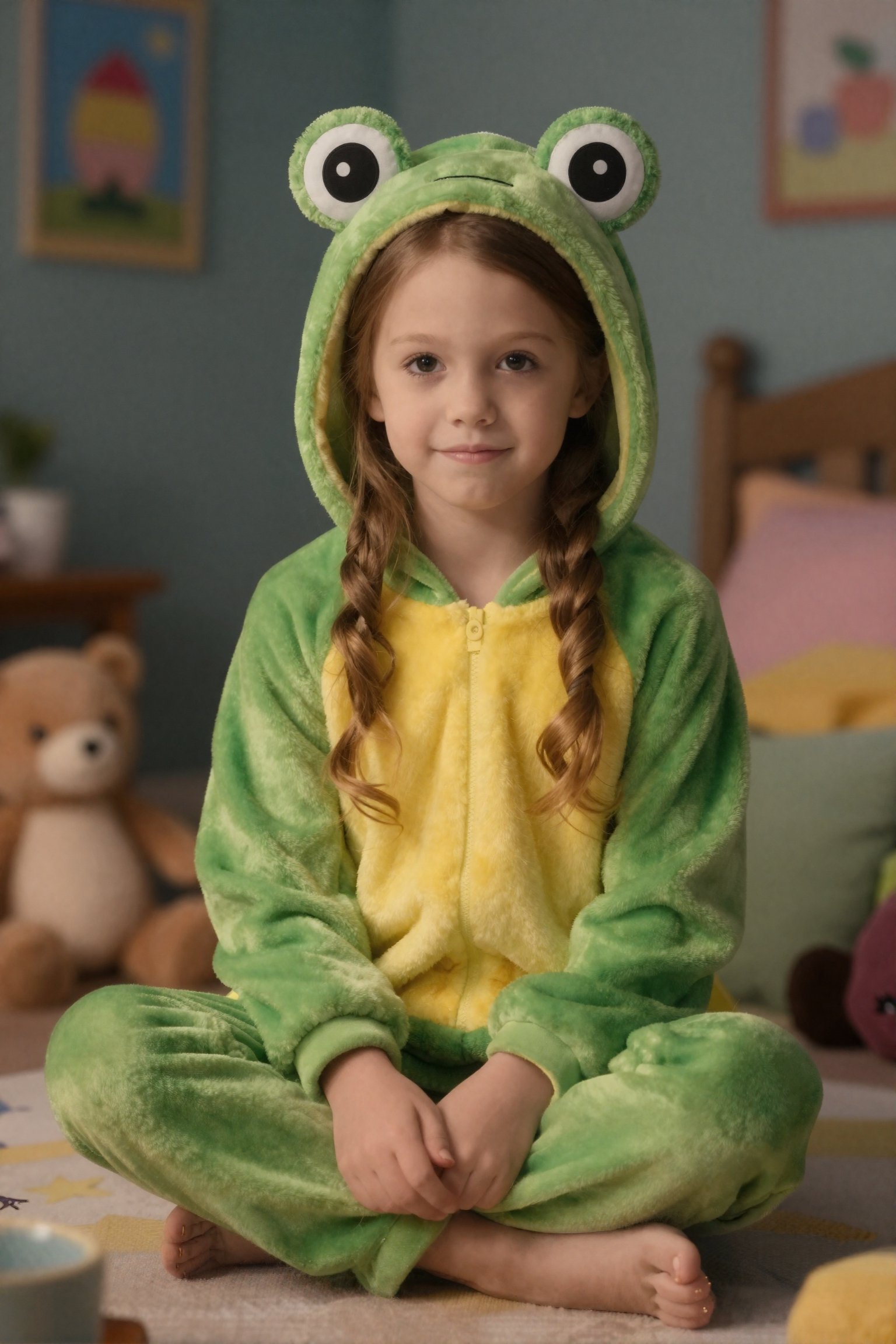Create a photorealistic,  ultra high-definition masterpiece featuring a very young,  very cute European girl wearing a del...