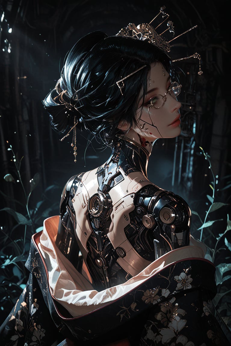 1girl,  cybernetic geisha android,  cyberpunk anime by Ymdir on Tensor.Art