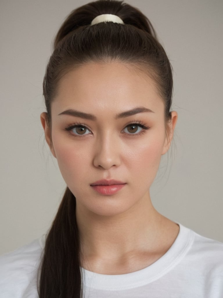 pretty russian mix japanese girl,  30 years old. Average body,  bright honey eyes with sharp size by user_8352744982855127...