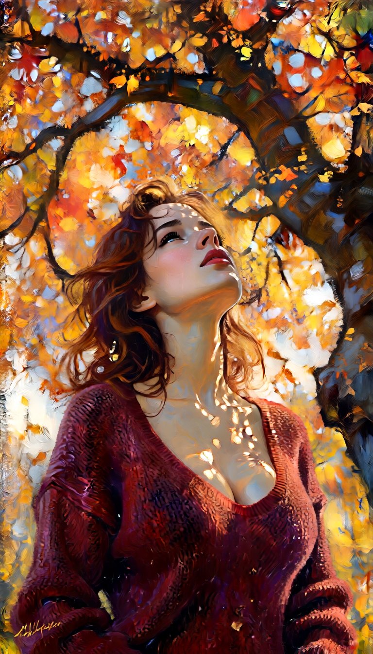 (This work skillfully combines impressionist techniques such as optical blending and pointillism: 1.49). The woman's sensu...