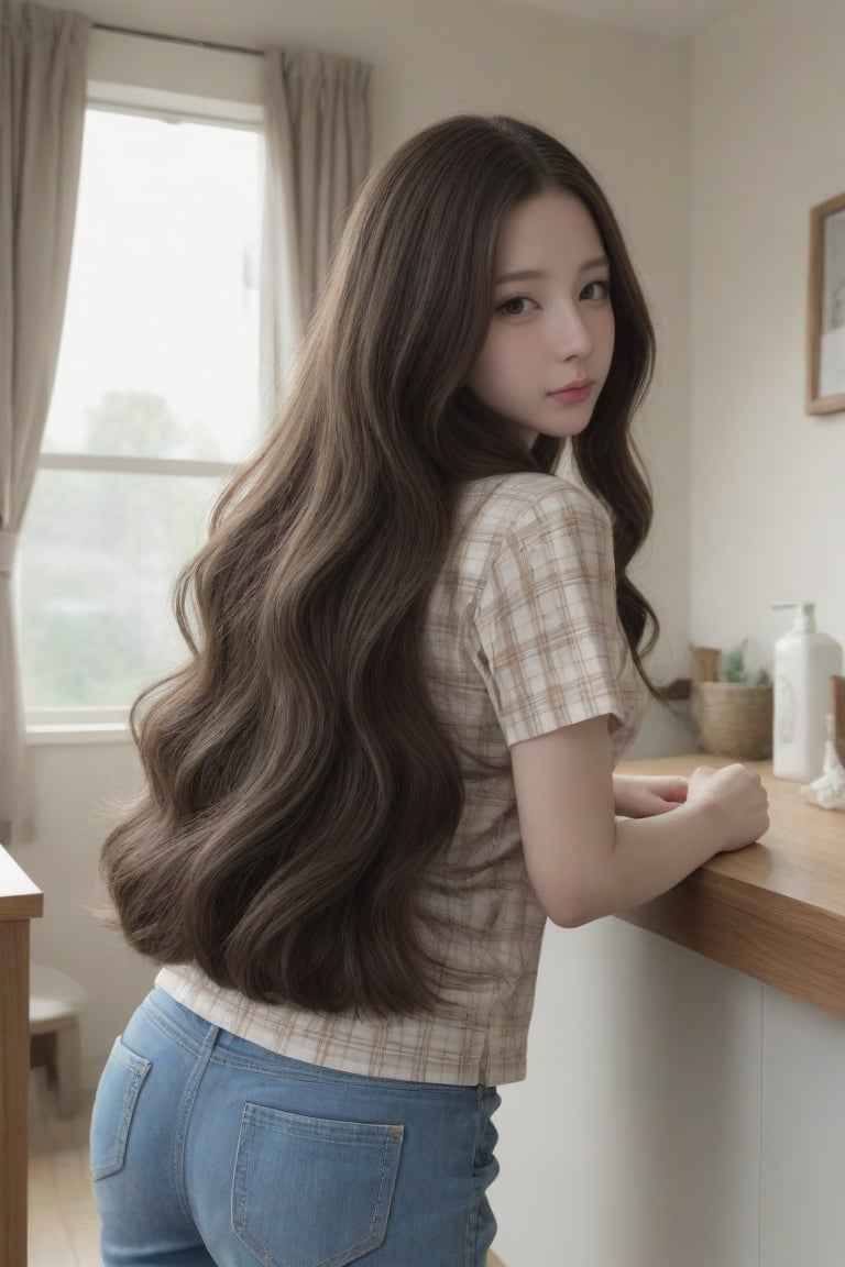 Solo female,  focus on female. a 41-year-old woman,  standing at eye-level camera angle by user_842213095261762115 on Tens...