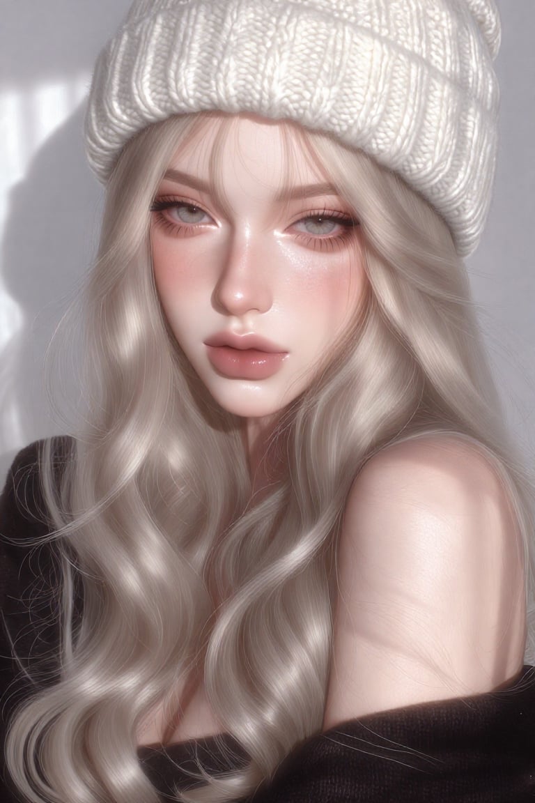 A young woman with a confident,  direct gaze,  She has pale skin by JEREF on Tensor.Art