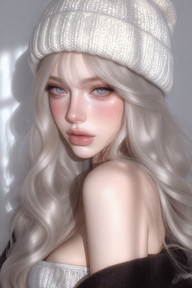 A young woman with a confident,  direct gaze,  She has pale skin by JEREF on Tensor.Art