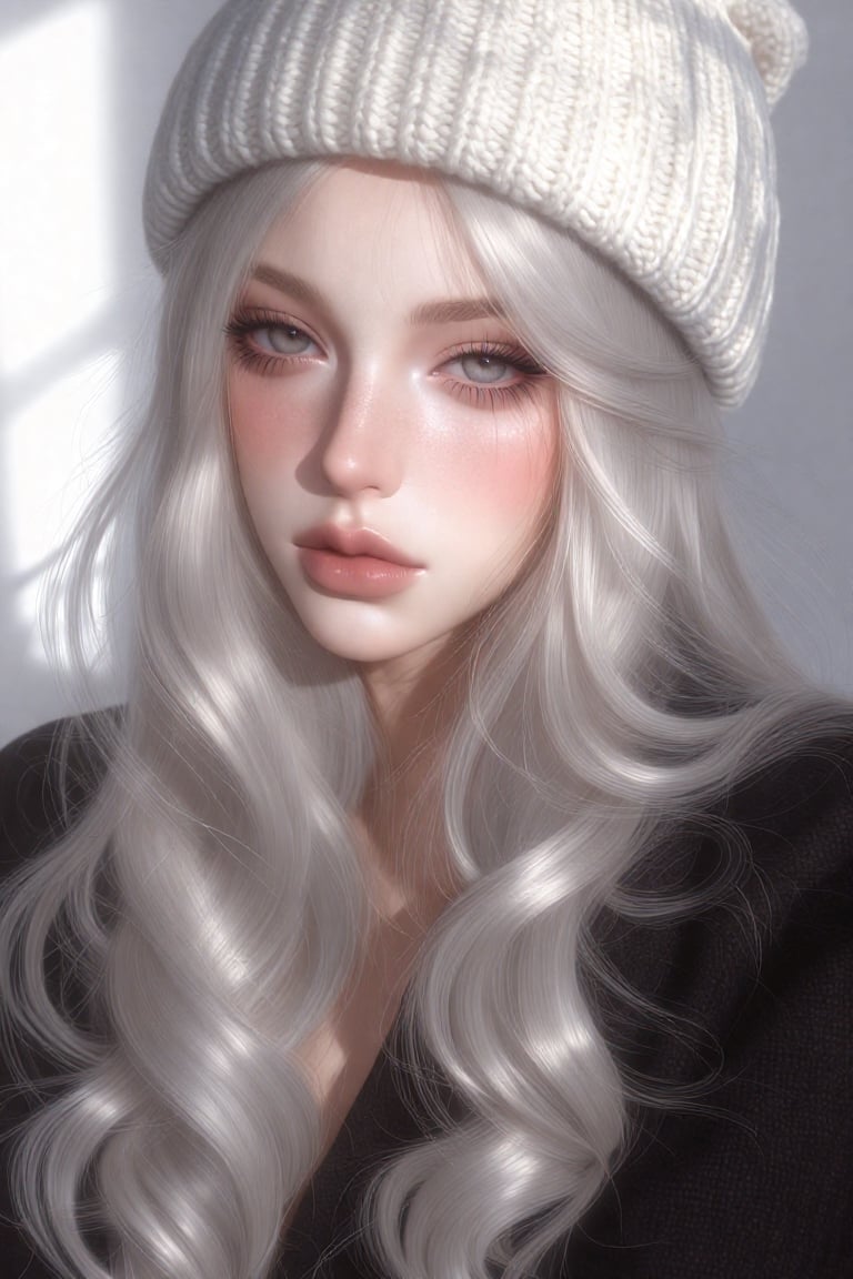 A young woman with a confident,  direct gaze,  She has pale skin by JEREF on Tensor.Art
