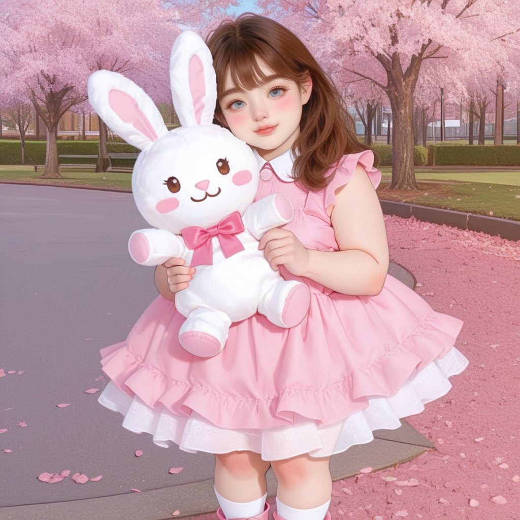 "Solo young girl,  around 3 years old,  ((short brown hair)) by Lady on Tensor.Art