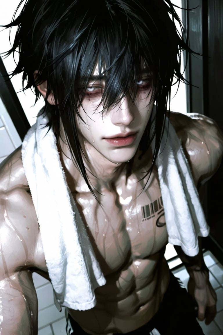 soft smirk,  parted lips,  half-closed eyes 1boy by Iris s on Tensor.Art