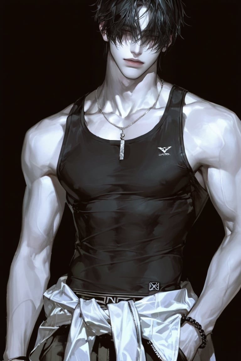 (((1man))),  short hair,  simple background by Iris 𝓡𝓸𝔁𝓪𝓷𝓷𝓮  on Tensor.Art