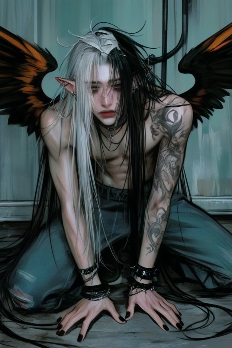 (1boy,  solo,  male focus) by Silly!! on Tensor.Art